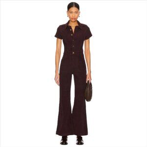 NWOT Rolla's Eastcoast Flare Corduroy Jumpsuit in Fig -  M